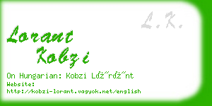 lorant kobzi business card